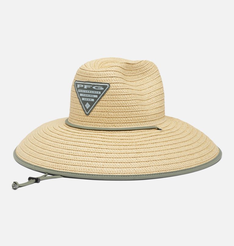 Thumbnail: PFG Straw Lifeguard Hat, Color: Straw, PFG Triangle, image 1