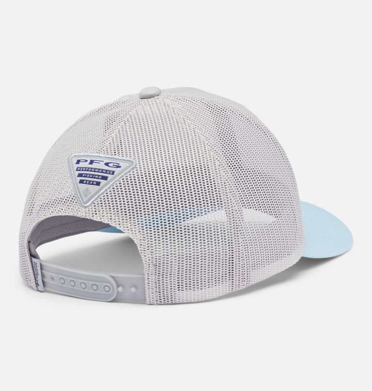 PFG Women's Fish Flag Snap Back | 019 | O/S, Color: Cool Grey, Spring Bl, Fish Friends Flag, image 2