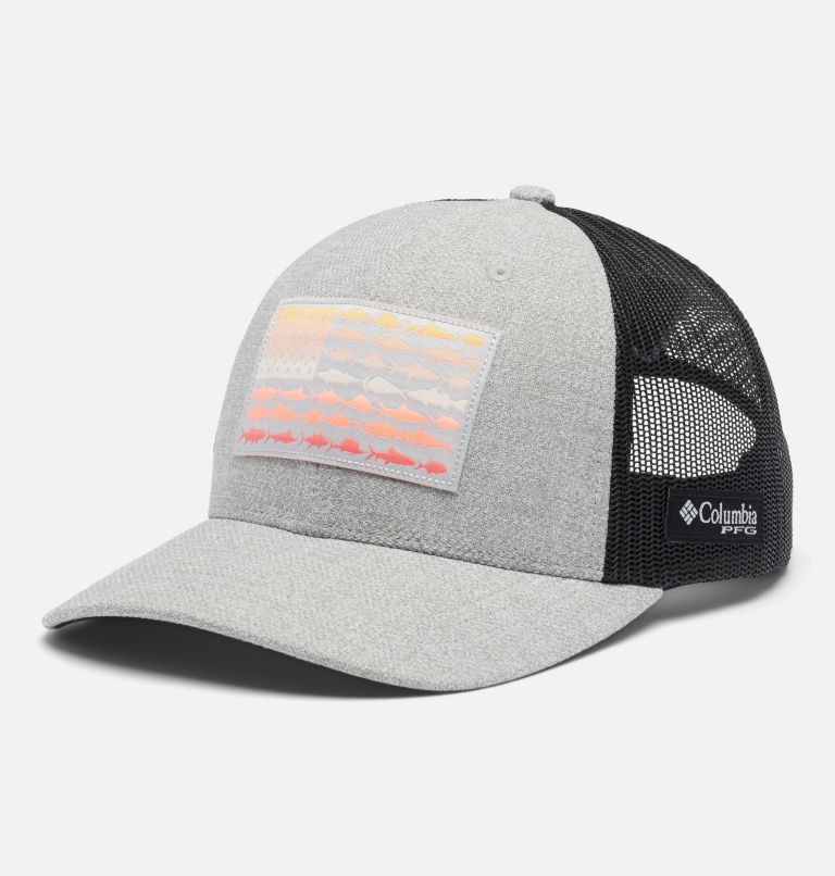 Columbia Women's PFG Fish Flag Snapback Hat - O/S - Grey