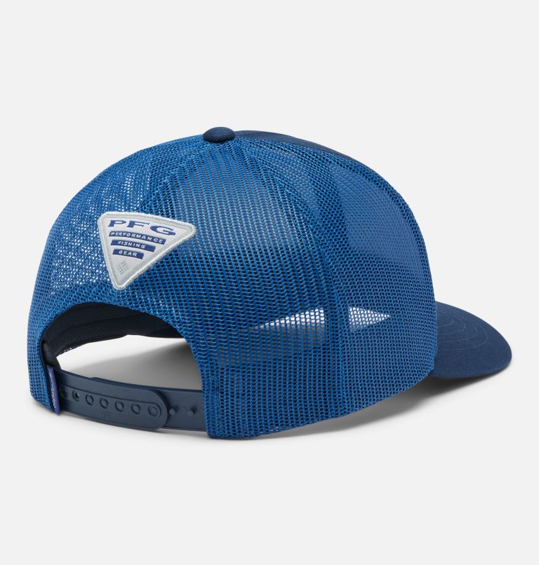 PFG Women's Fish Flag Snap Back | 464 | O/S, Color: Collegiate Navy, Carbon, Fish Flag, image 2