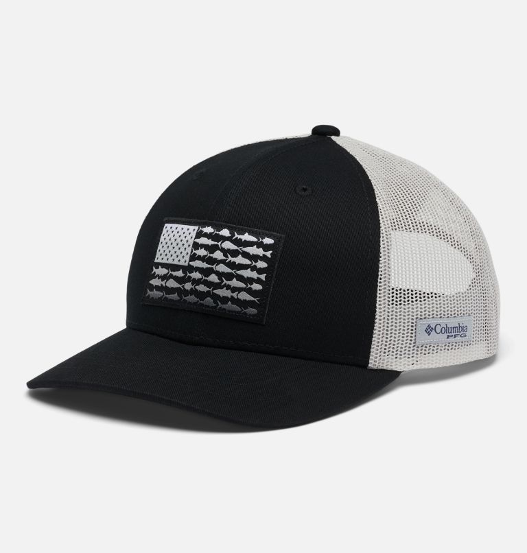 PFG Youth Fish Flag Snap Back | 012 | O/S, Color: Black, Cool Grey, image 1