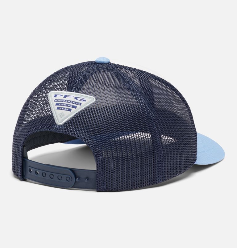 PFG Youth Fish Flag Snap Back | 100 | O/S, Color: White, Agate Blue, Collegiate Blue, image 2