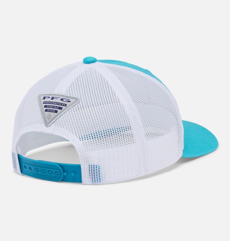 PFG Youth Fish Flag Snap Back | 443 | O/S, Color: Ocean Teal, White, image 2