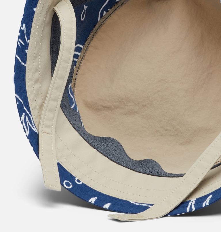 Kids' PFG Bucket Hat, Color: Carbon Marlin Shores, Ancient Fossil, image 3