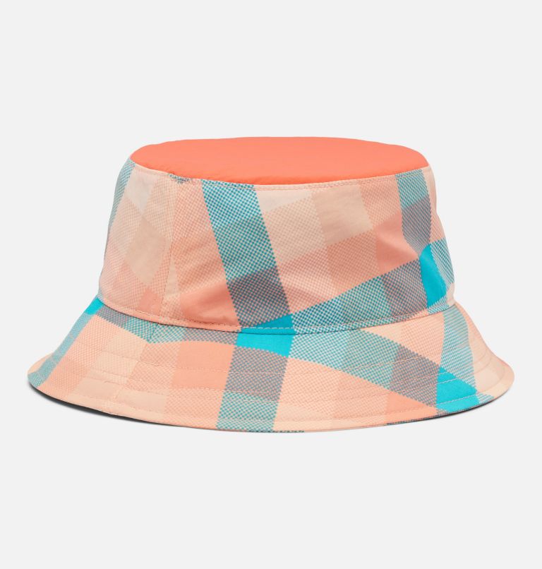 Kids' PFG Bucket Hat, Color: Light Coral Mid Gingham, Corange, image 2
