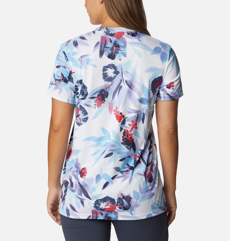 Women's Fork Stream Techical Printed T-Shirt, Color: Vista Blue, Wisterian, image 2