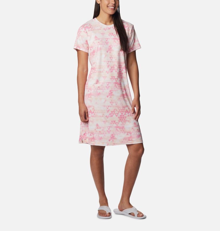 Women's Fork Stream Dress, Color: Peach Blossom, Distant Peaks, image 5