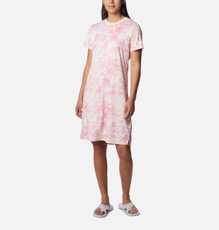 Women's Fork Stream Dress, Color: Peach Blossom, Distant Peaks, image 1