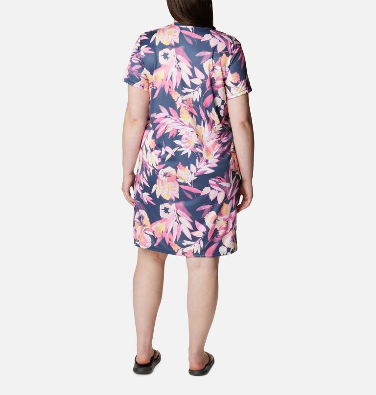 Thumbnail: Women's Fork Stream Dress - Plus Size, Color: Wild Geranium, Wisterian, image 2
