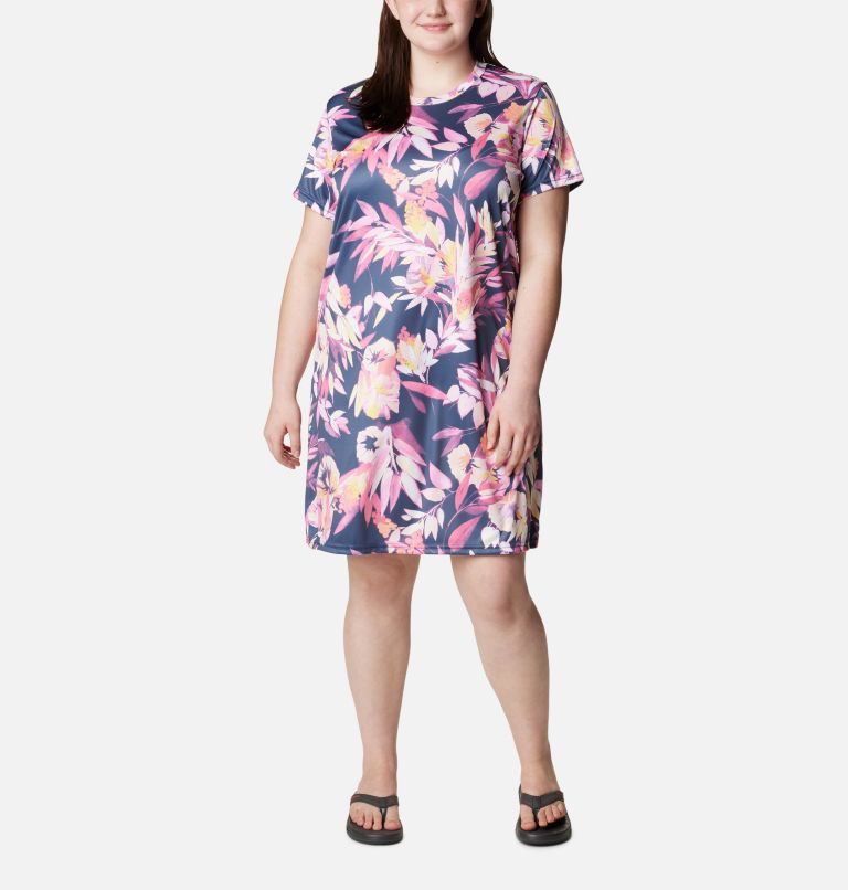 Women's Fork Stream Dress - Plus Size, Color: Wild Geranium, Wisterian, image 1