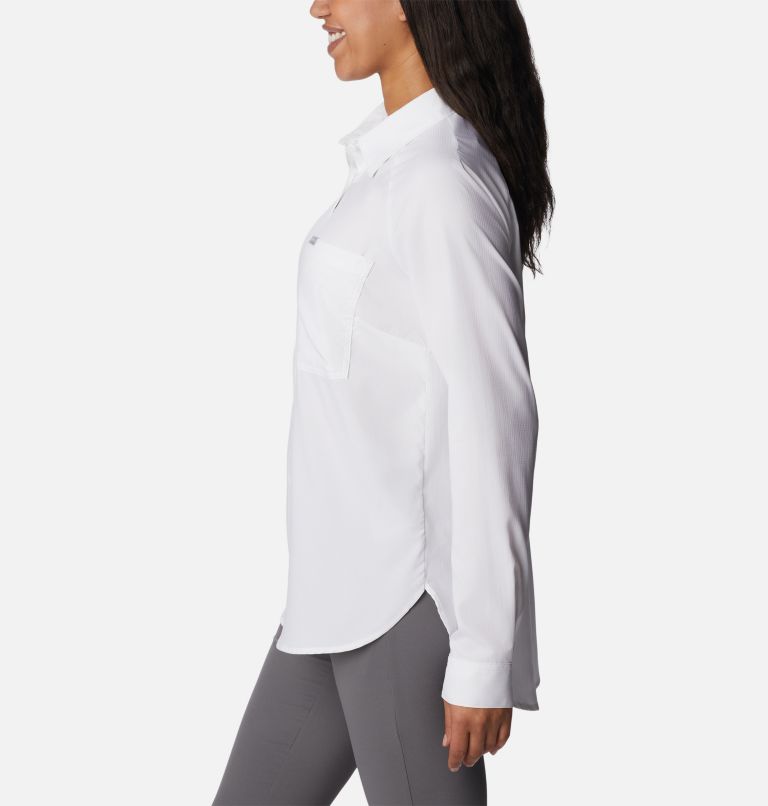 Women's Anytime Lite Long Sleeve Shirt, Color: White, image 3