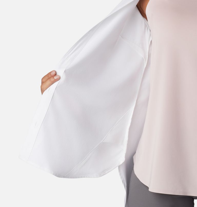 Women’s Anytime Lite Long Sleeve Shirt, Color: White, image 5