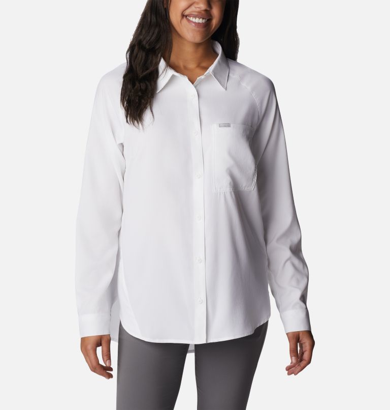 Columbia Anytime Lite Long Sleeve Shirt - Women's White S