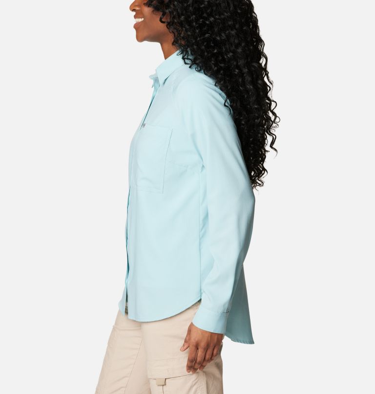 Women’s Anytime Lite Long Sleeve Shirt, Color: Aqua Haze, image 3