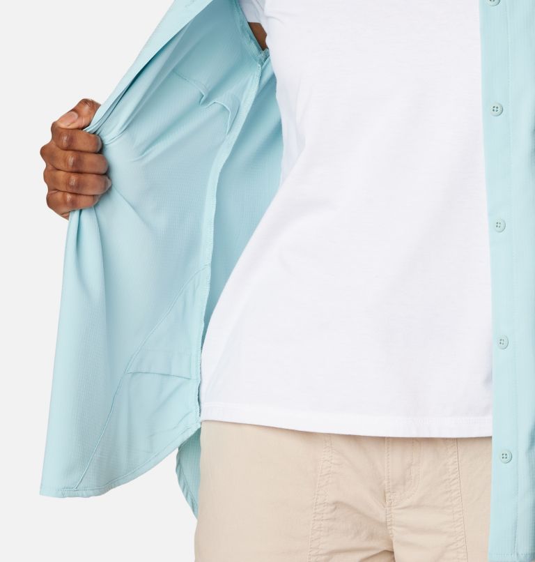 Women’s Anytime Lite Long Sleeve Shirt, Color: Aqua Haze, image 5