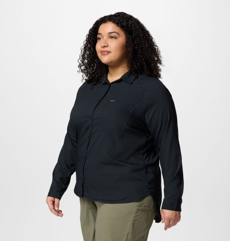 Women’s Anytime Lite Long Sleeve Shirt - Plus Size, Color: Black, image 3