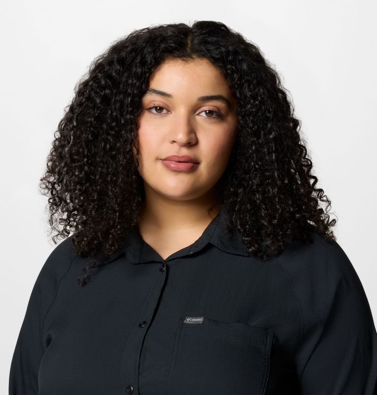 Women’s Anytime Lite Long Sleeve Shirt - Plus Size, Color: Black, image 4