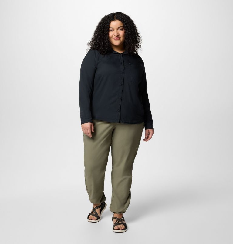 Women’s Anytime Lite Long Sleeve Shirt - Plus Size, Color: Black, image 6