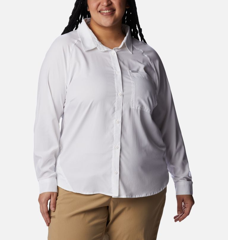 Anytime Lite LS Shirt | 100 | 1X, Color: White, image 1