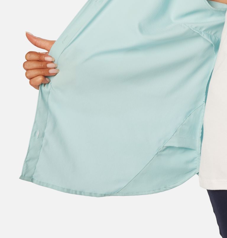 Thumbnail: Women’s Anytime Lite Long Sleeve Shirt - Plus Size, Color: Aqua Haze, image 5