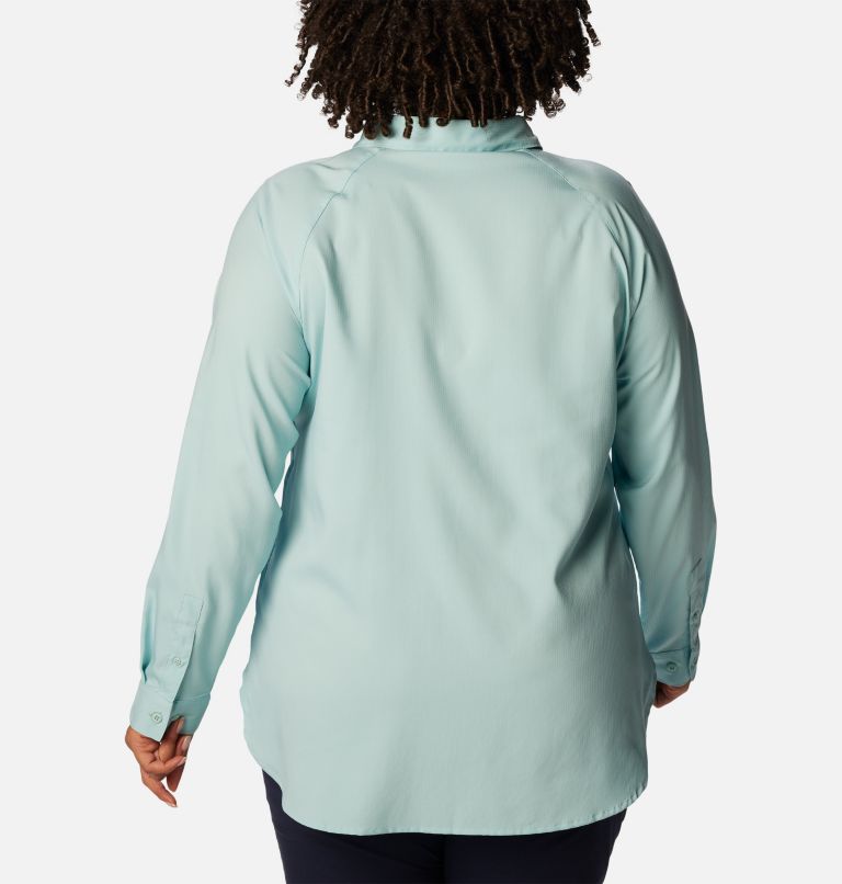 Women’s Anytime Lite Long Sleeve Shirt - Plus Size, Color: Aqua Haze, image 2