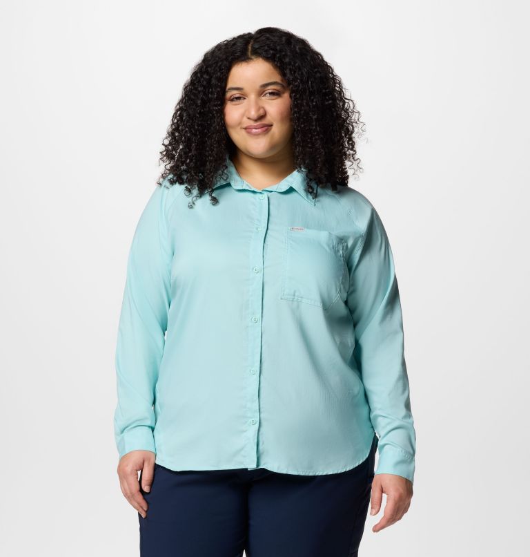 Women’s Anytime Lite Long Sleeve Shirt - Plus Size, Color: Spray, image 1