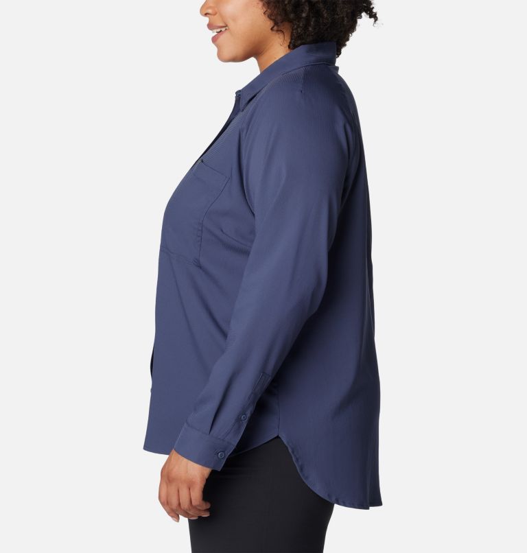 Women’s Anytime Lite Long Sleeve Shirt - Plus Size, Color: Nocturnal, image 3