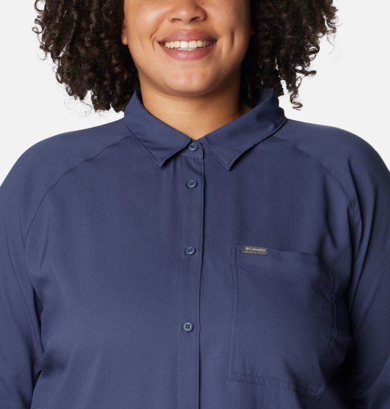 Women’s Anytime Lite Long Sleeve Shirt - Plus Size, Color: Nocturnal, image 4