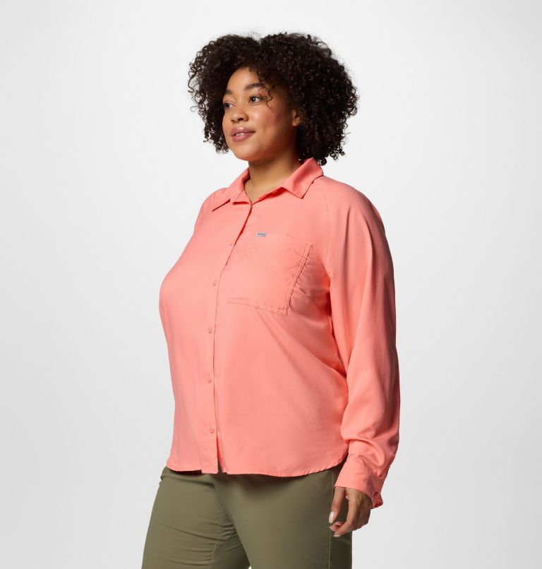 Women’s Anytime Lite Long Sleeve Shirt - Plus Size, Color: Alpenglow, image 3