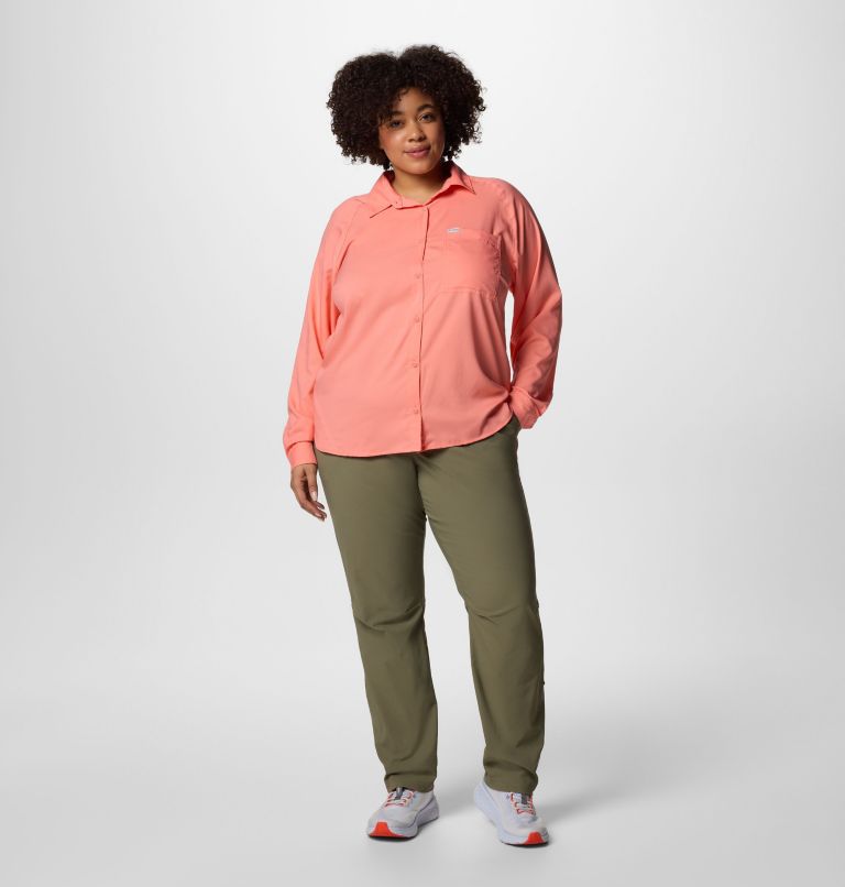 Women’s Anytime Lite Long Sleeve Shirt - Plus Size, Color: Alpenglow, image 5