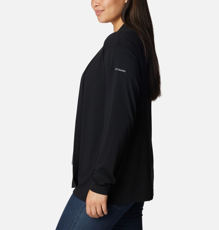 Thumbnail: Women's Anytime Knit Layering Long Sleeve Shirt, Color: Black, image 3