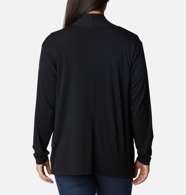Thumbnail: Women's Anytime Knit Layering Long Sleeve Shirt, Color: Black, image 2