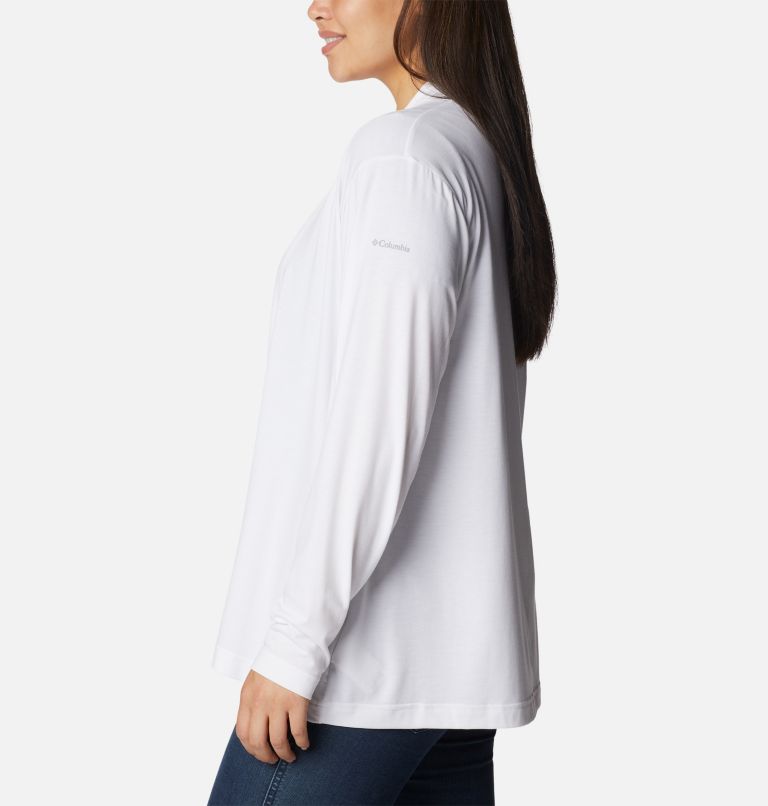 Thumbnail: Women's Anytime Knit Layering Long Sleeve Shirt, Color: White, image 3