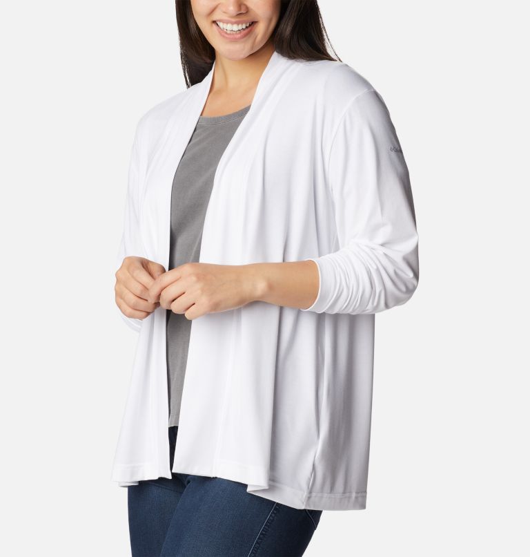 Women's Anytime Knit Layering Long Sleeve Shirt, Color: White, image 5