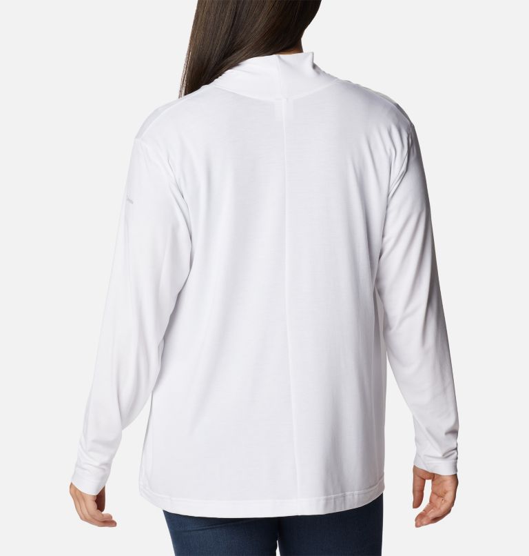 Thumbnail: Women's Anytime Knit Layering Long Sleeve Shirt, Color: White, image 2