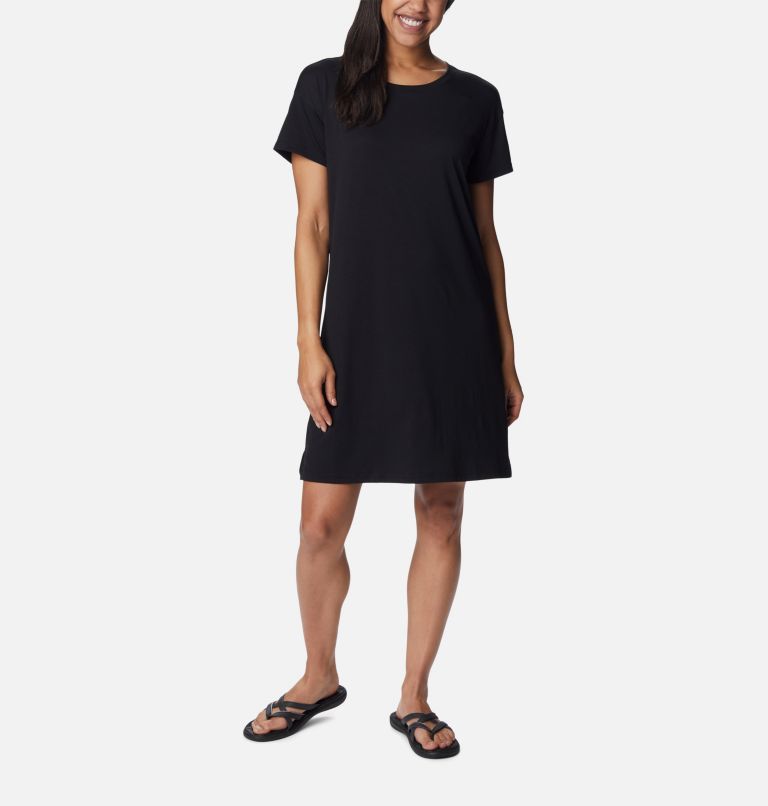 Women's Anytime Knit Tee Dress, Color: Black, image 1