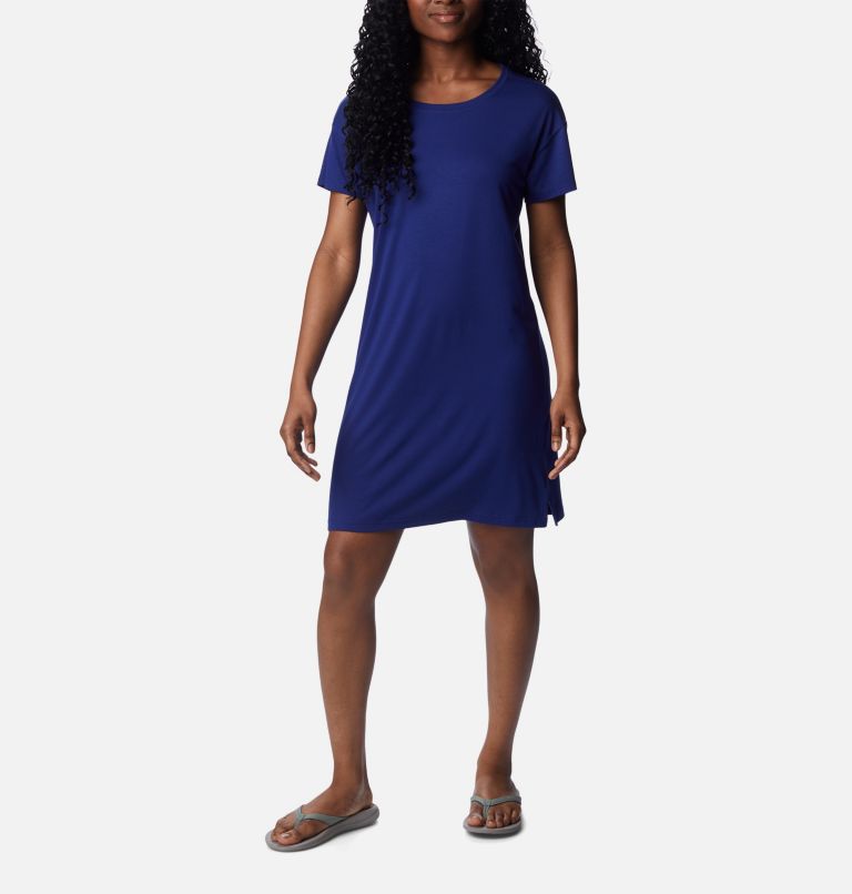Thumbnail: Women's Anytime Knit Tee Dress, Color: Dark Sapphire, image 5