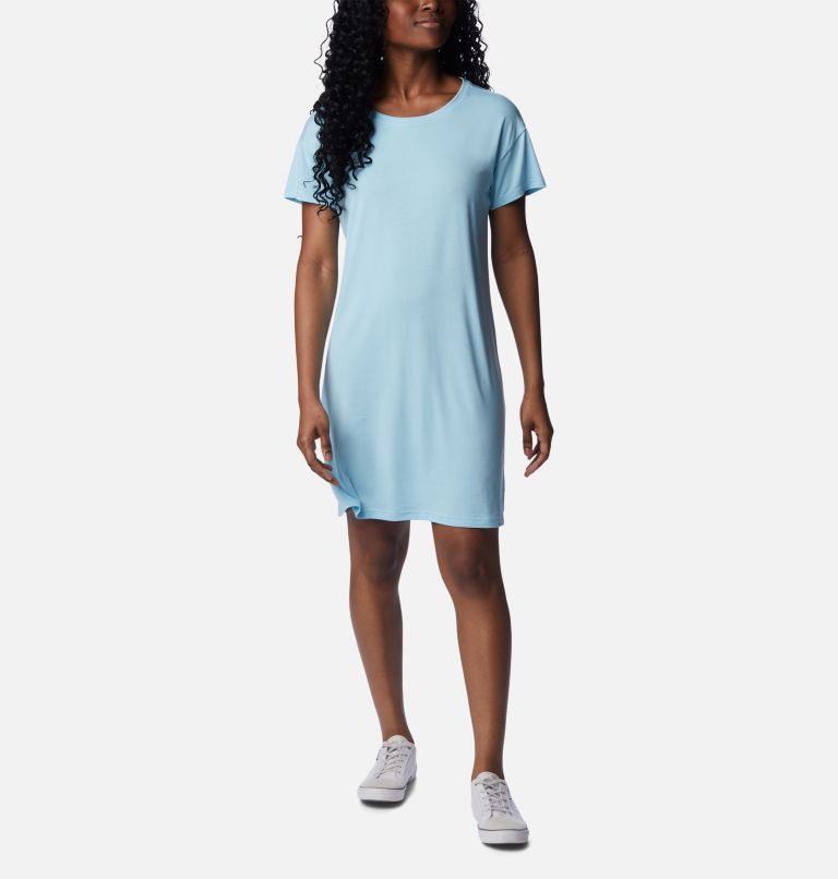 Thumbnail: Women's Anytime Knit Tee Dress, Color: Spring Blue, image 5