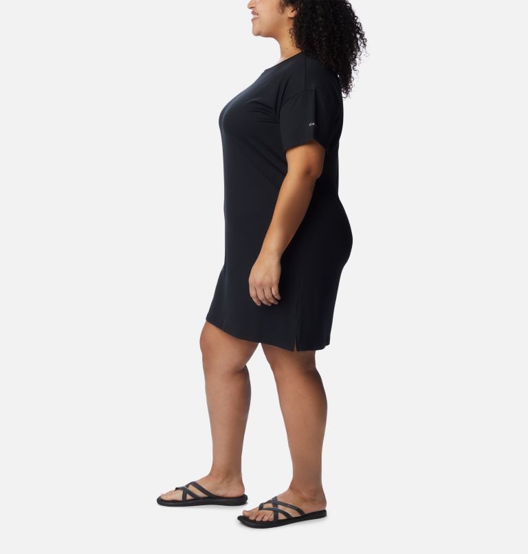 Thumbnail: Women's Anytime Knit Tee Dress - Plus Size, Color: Black, image 3
