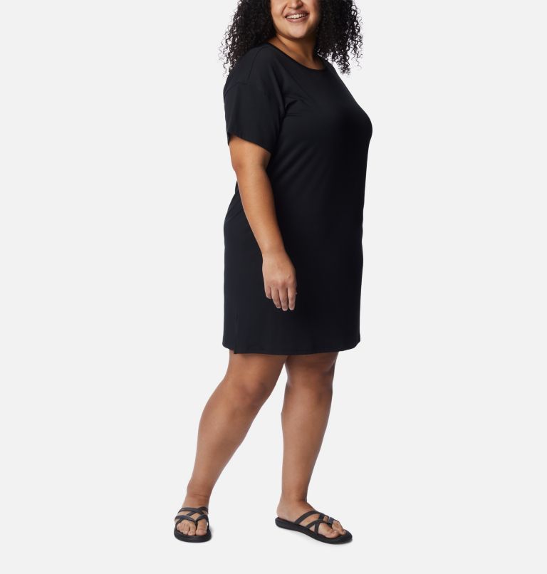 Women's Anytime Knit Tee Dress - Plus Size, Color: Black, image 5