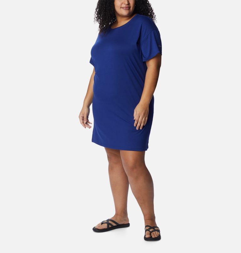 Women's Anytime Knit Tee Dress - Plus Size, Color: Dark Sapphire, image 5