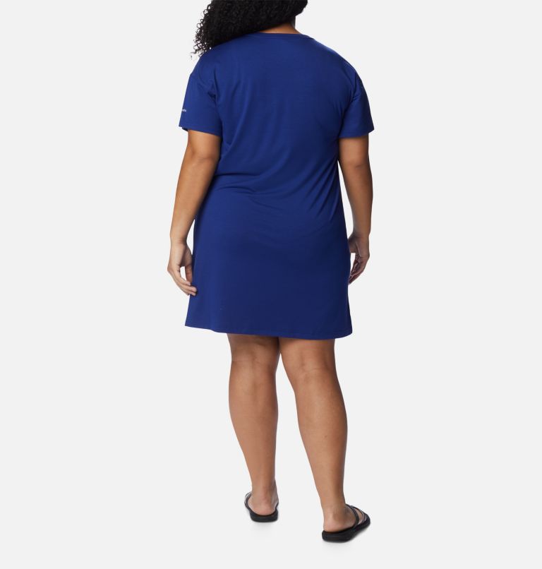 Women's Anytime Knit Tee Dress - Plus Size, Color: Dark Sapphire, image 2
