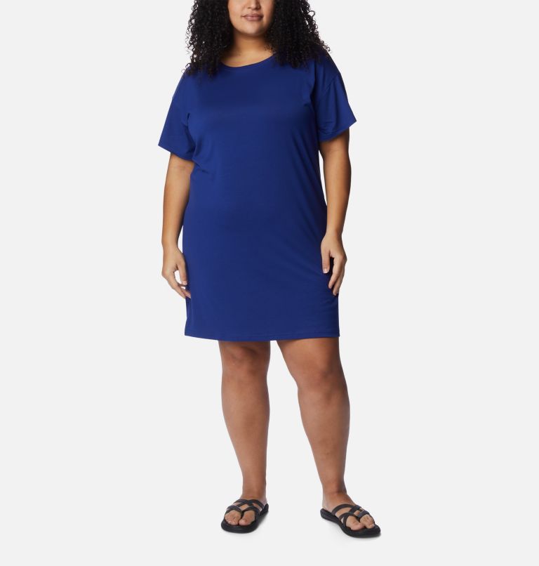 Robe t-shirt en tricot Anytime Femme - Grandes tailles, Color: Dark Sapphire, image 1
