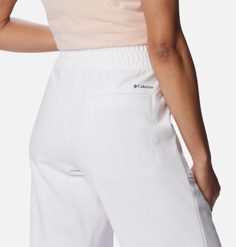 Thumbnail: Women's Columbia Lodge French Terry Pull-On Pants, Color: White, Black Logo, image 5