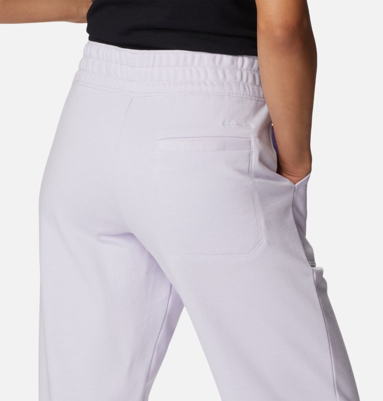 Women's Columbia Lodge French Terry Pull-On Pants, Color: Purple Tint, White Logo, image 5