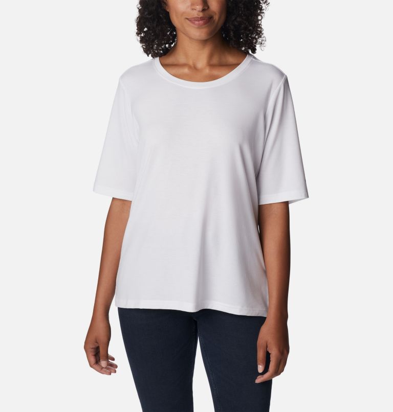 Thumbnail: T-shirt en tricot Anytime Femme, Color: White, image 1