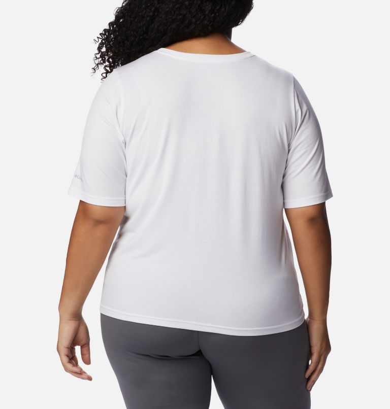 Thumbnail: Women's Anytime Knit T-Shirt - Plus Size, Color: White, image 2