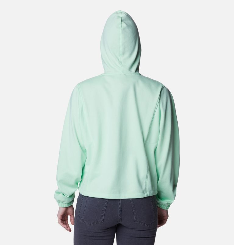 Women's Columbia Trek Seasonal French Terry Hoodie, Color: Key West, White Logo, image 2