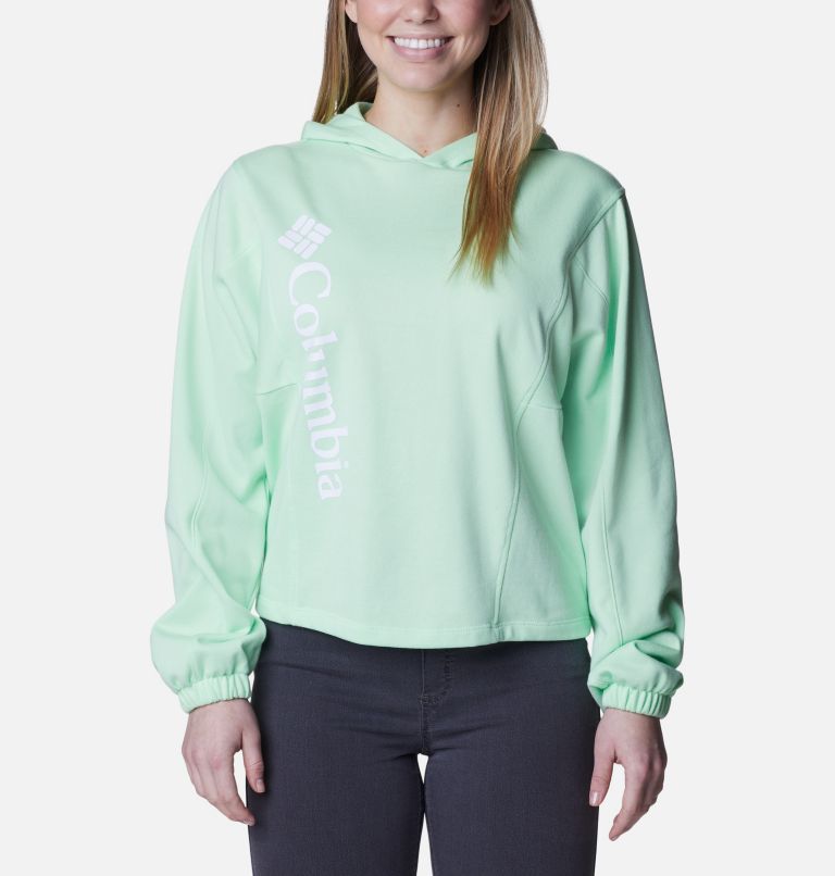 Women's Columbia Trek Seasonal French Terry Hoodie, Color: Key West, White Logo, image 1