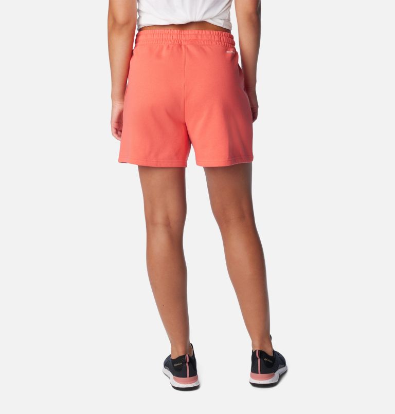 Women's Columbia Trek French Terry Shorts, Color: Juicy, image 2